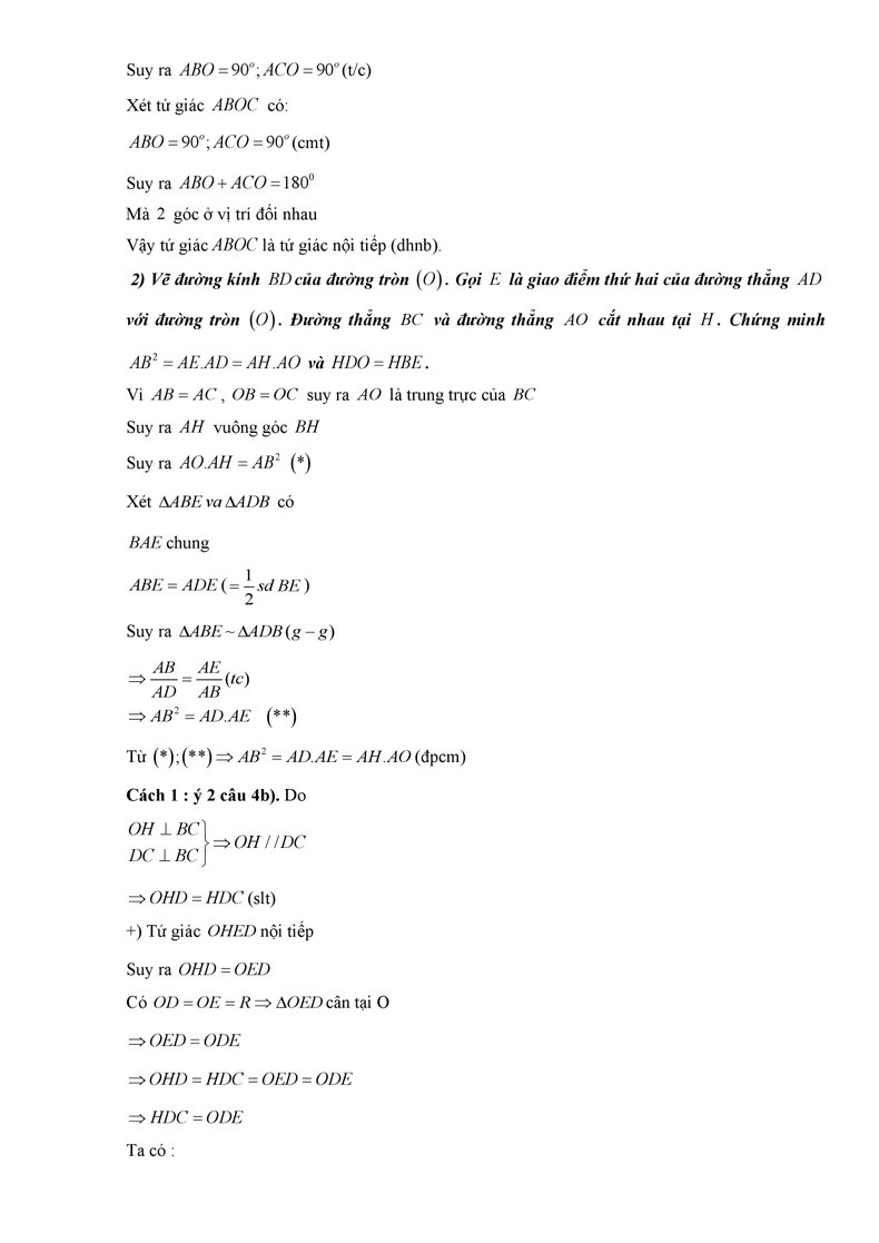Gợi ý lời giải chi tiết đề thi Toán vào lớp 10 của Hà Nội Gợi ý lời giải chi tiết đề thi Toán vào lớp 10 của Hà Nội