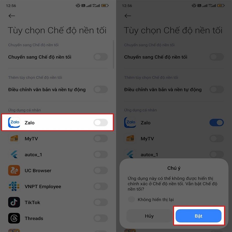 Chỉnh chế độ tối cho từng ứng dụng trên Xiaomi cực đơn giản Chỉnh chế độ tối cho từng ứng dụng trên Xiaomi cực đơn giản