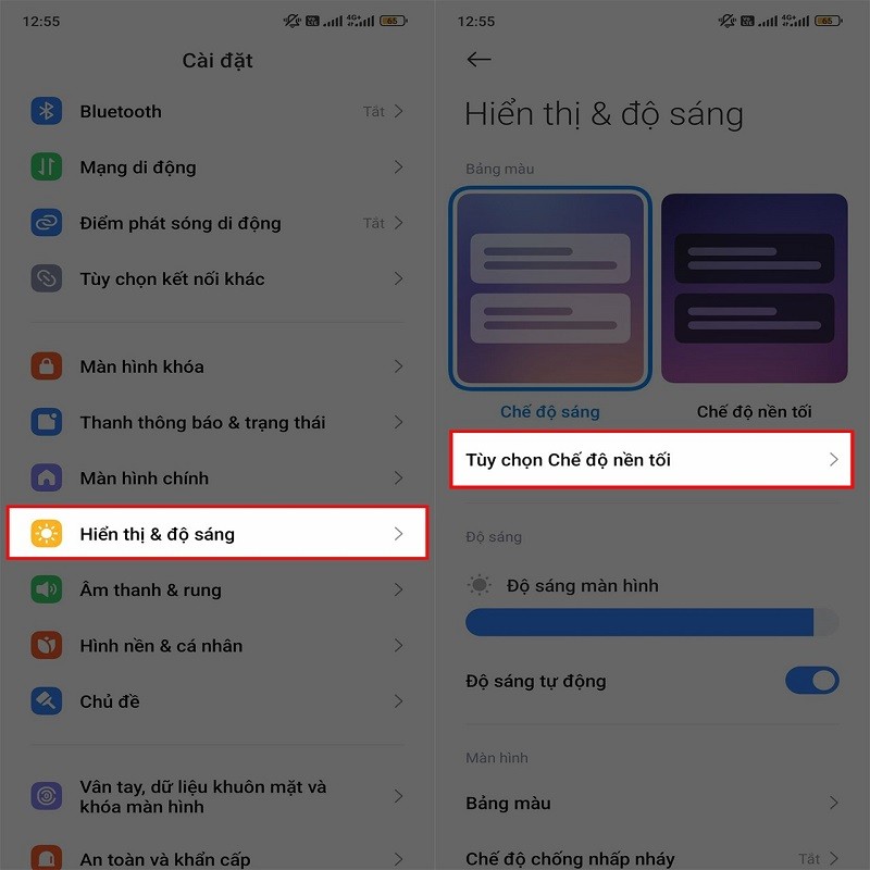 Chỉnh chế độ tối cho từng ứng dụng trên Xiaomi cực đơn giản Chỉnh chế độ tối cho từng ứng dụng trên Xiaomi cực đơn giản