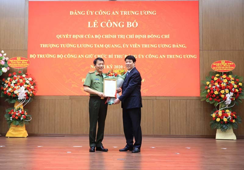 Bộ Chính trị chỉ định Thượng tướng Lương Tam Quang giữ chức Bí thư Đảng ủy Công an Trung ương Bộ Chính trị chỉ định Thượng tướng Lương Tam Quang giữ chức Bí thư Đảng ủy Công an Trung ương