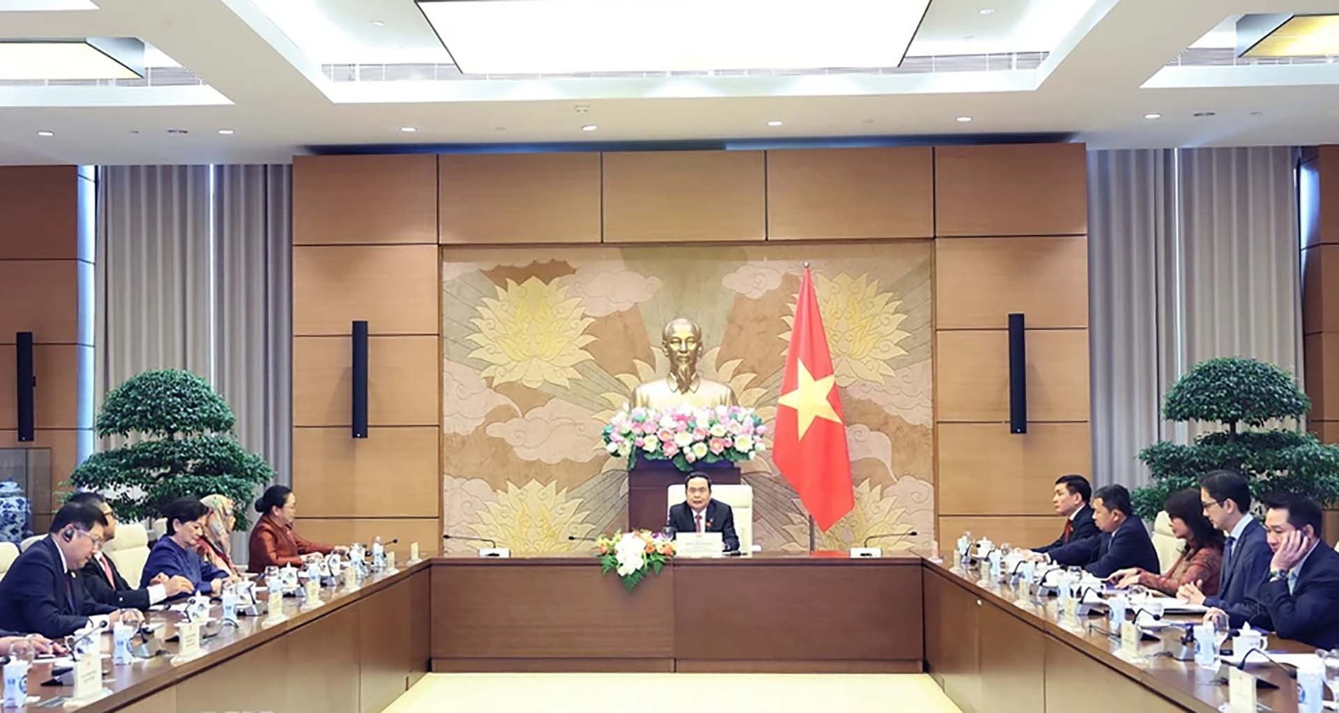 Toàn cảnh buổi tiếp. (Nguồn: TTXVN)