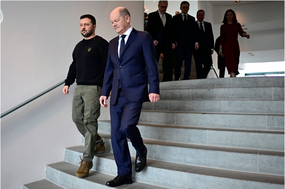 Scholz nói rằng Đức đang “làm công việc của mình”. | John MacDougall/AFP qua Getty Images Scholz nói rằng Đức đang “làm công việc của mình”. | John MacDougall/AFP qua Getty Images