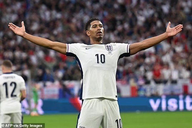 Jude Bellingham lập kỷ lục trong ngày ghi bàn cho đội tuyển Anh tại EURO 2024