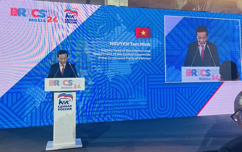 Đoàn đại biểu Đảng Cộng sản Việt Nam dự Diễn đàn liên đảng quốc tế BRICS+ tại Nga Đoàn đại biểu Đảng Cộng sản Việt Nam dự Diễn đàn liên đảng quốc tế BRICS+ tại Nga