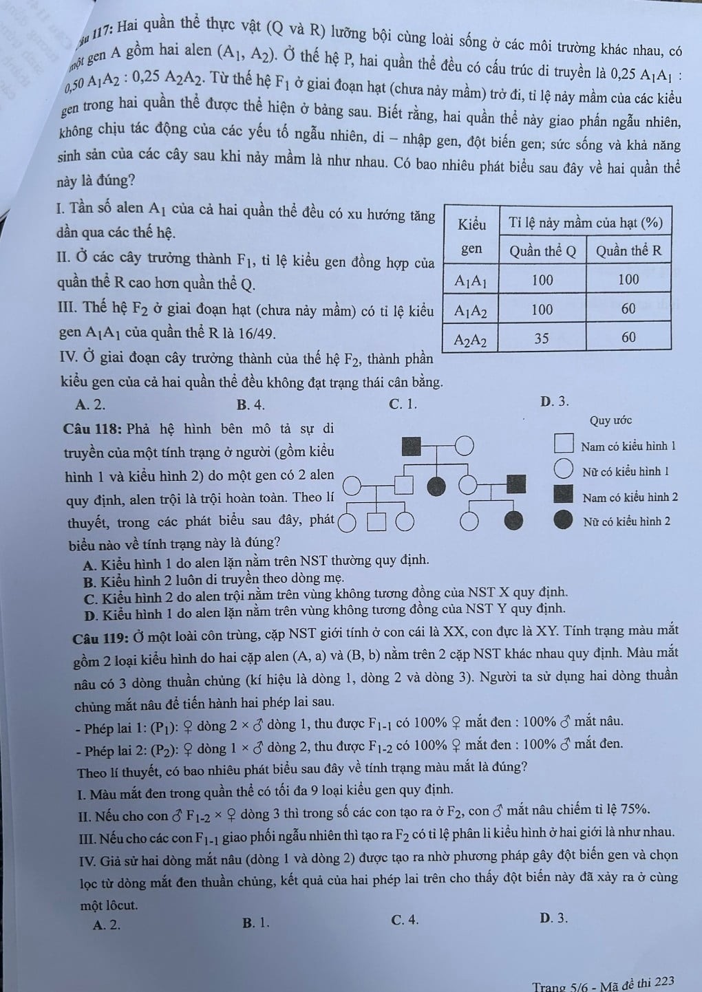 Thi tốt nghiệp THPT 2024: Đề thi và đáp án mông Sinh học Thi tốt nghiệp THPT 2024: Đề thi và đáp án mông Sinh học
