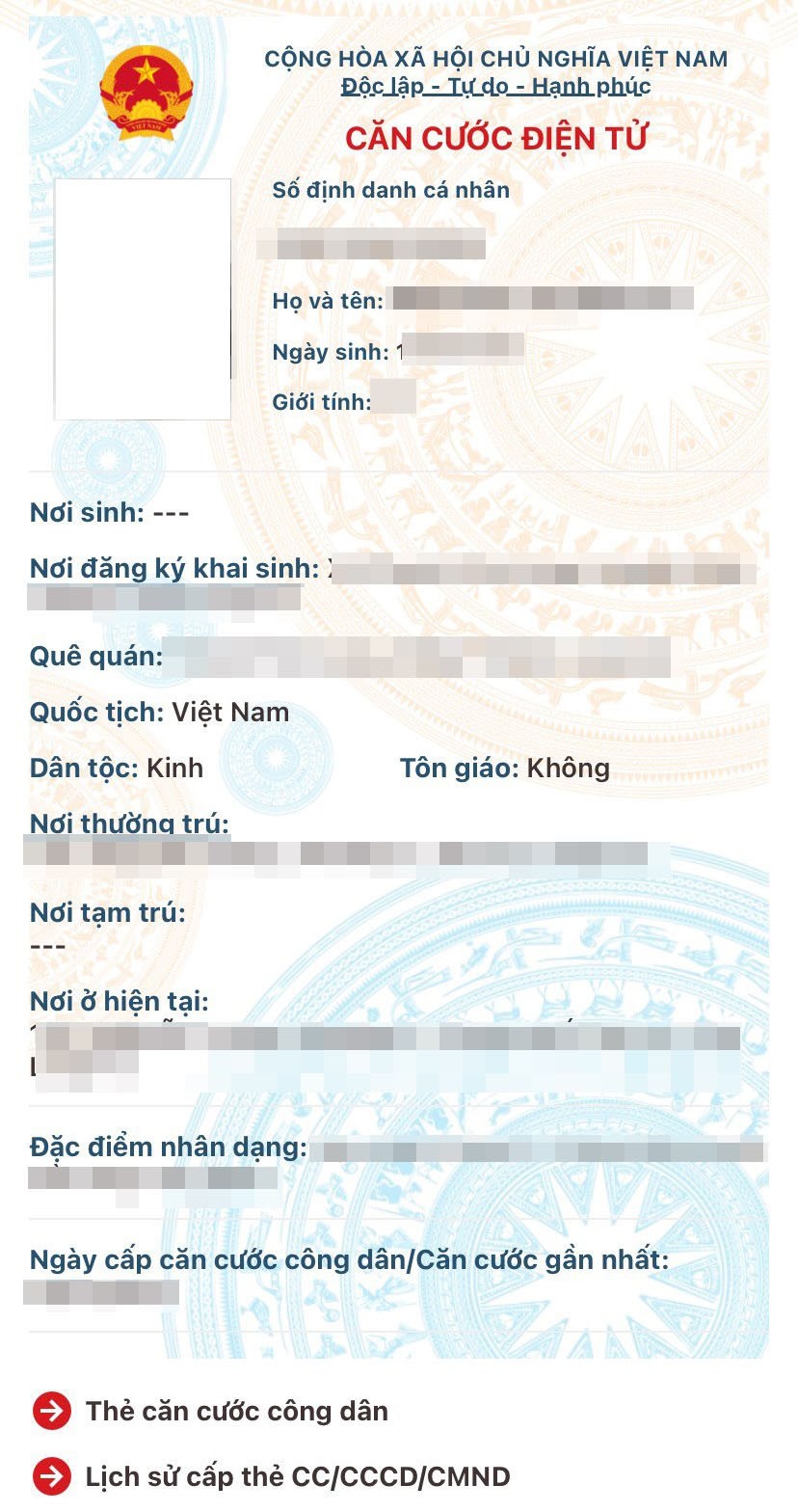 Hướng dẫn cách xem căn cước điện tử trên VNeID Hướng dẫn cách xem căn cước điện tử trên VNeID