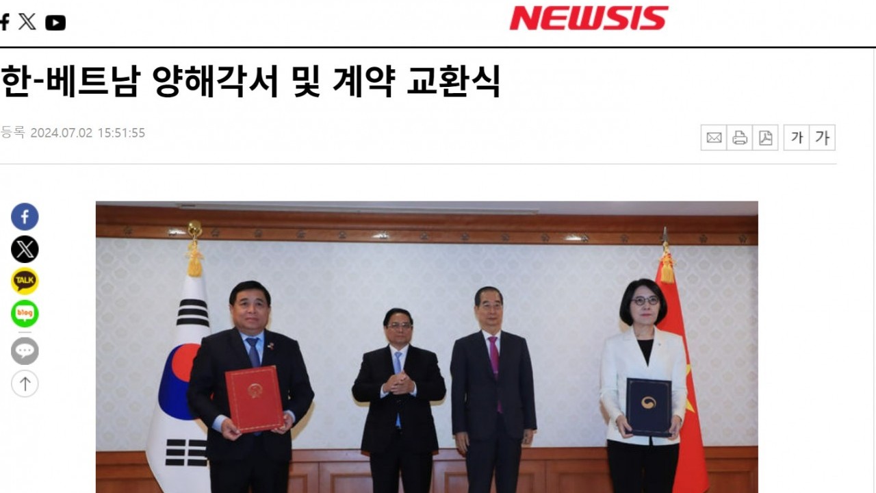 bao chi han quoc dua tin dam net ve chuyen tham cua thu tuong pham minh chinh nhan manh quyet tam hop tac kinh te giua hai nuoc