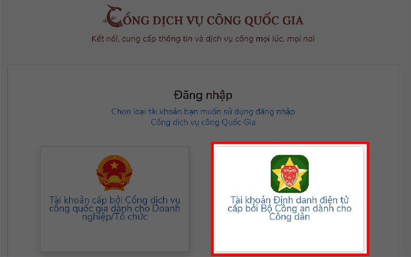 Cách đăng nhập cổng dịch vụ công Quốc gia bằng VNeID nhanh chóng Cách đăng nhập cổng dịch vụ công Quốc gia bằng VNeID nhanh chóng