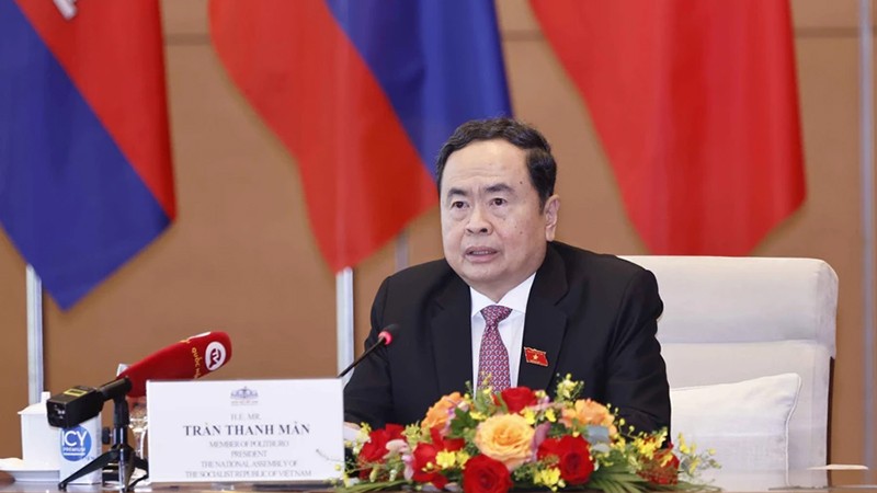 Chủ tịch Quốc hội Trần Thanh Mẫn tiếp đoàn đại biểu Hội Phụ nữ Lào và Campuchia