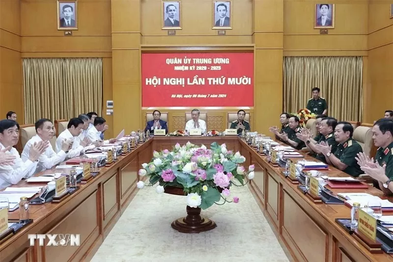 Hội nghị Quân ủy Trung ương lần thứ 10. (Nguồn: TTXVN) Hội nghị Quân ủy Trung ương lần thứ 10. (Nguồn: TTXVN)