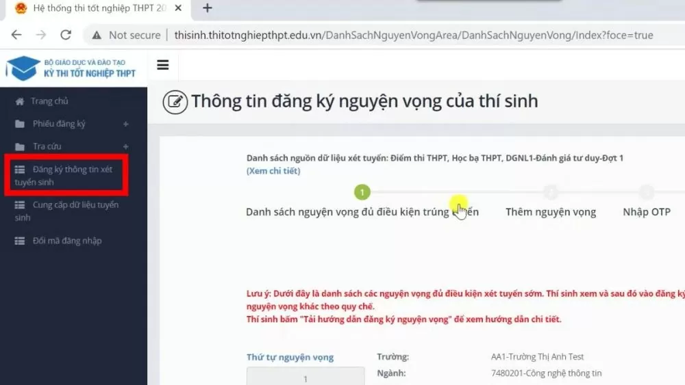 Cách đăng ký nguyện vọng đại học online siêu đơn giản Cách đăng ký nguyện vọng đại học online siêu đơn giản