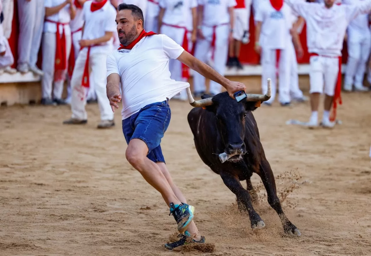 Không khí náo nhiệt không kém phần nguy hiểm tại lễ hội đua bò tót ở Tây Ban Nha Không khí náo nhiệt không kém phần nguy hiểm tại lễ hội đua bò tót ở Tây Ban Nha