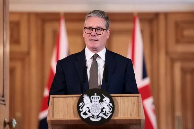 Thủ tướng Anh Keir Starmer phát biểu, sau cuộc họp nội các đầu tiên của ông trên cương vị Thủ tướng, tại London, ngày 6/7. (Nguồn: Getty)