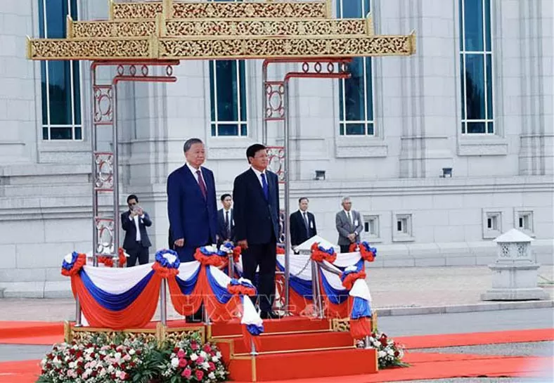 Lễ đón chính thức Chủ tịch nước Tô Lâm thăm cấp Nhà nước tới CHDCND Lào Lễ đón chính thức Chủ tịch nước Tô Lâm thăm cấp Nhà nước tới CHDCND Lào