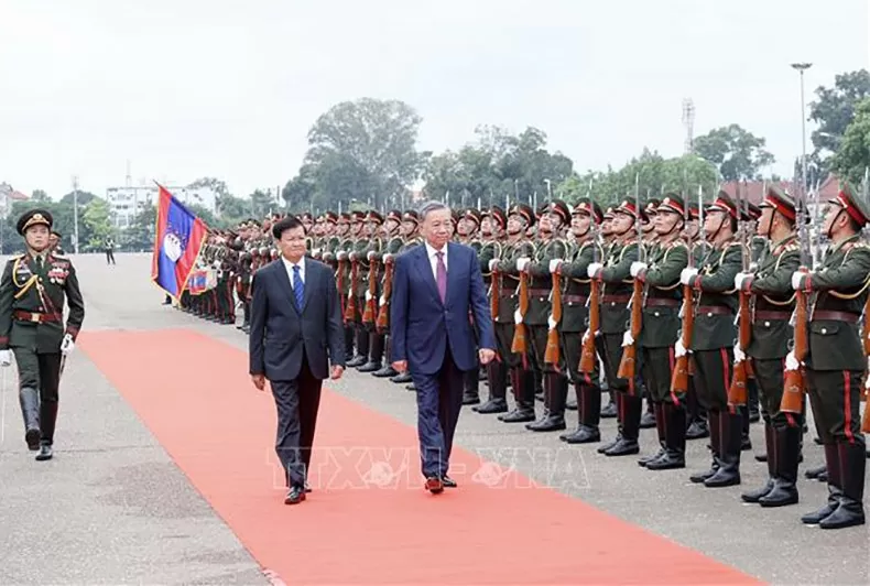 Lễ đón chính thức Chủ tịch nước Tô Lâm thăm cấp Nhà nước tới CHDCND Lào Lễ đón chính thức Chủ tịch nước Tô Lâm thăm cấp Nhà nước tới CHDCND Lào