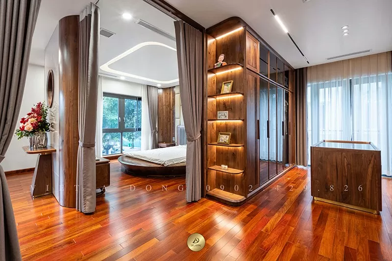 Phòng ngủ master theo phong khách Á Đông hiện đại Phòng ngủ master theo phong khách Á Đông hiện đại