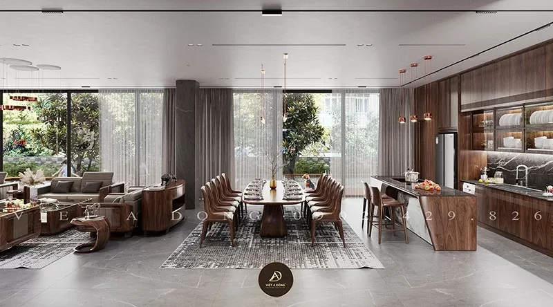 Phòng khách theo phong khách Á Đông hiện đại Phòng khách theo phong khách Á Đông hiện đại