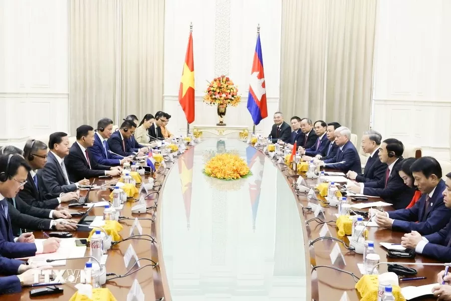 Chủ tịch nước Tô Lâm hội đàm với Thủ tướng Campuchia Hun Manet Chủ tịch nước Tô Lâm hội đàm với Thủ tướng Campuchia Hun Manet