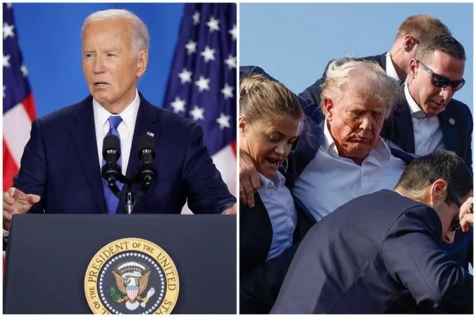 Tổng thống Mỹ Joe Biden lên án vụ nổ súng làm ông Trump bị thương. (Nguồn: Getty) Tổng thống Mỹ Joe Biden lên án vụ nổ súng làm ông Trump bị thương. (Nguồn: Getty)