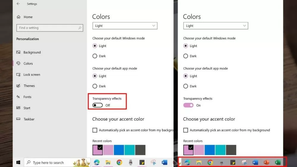 Mách bạn 3 cách làm trong suốt thanh taskbar Windows 10 siêu dễ Mách bạn 3 cách làm trong suốt thanh taskbar Windows 10 siêu dễ