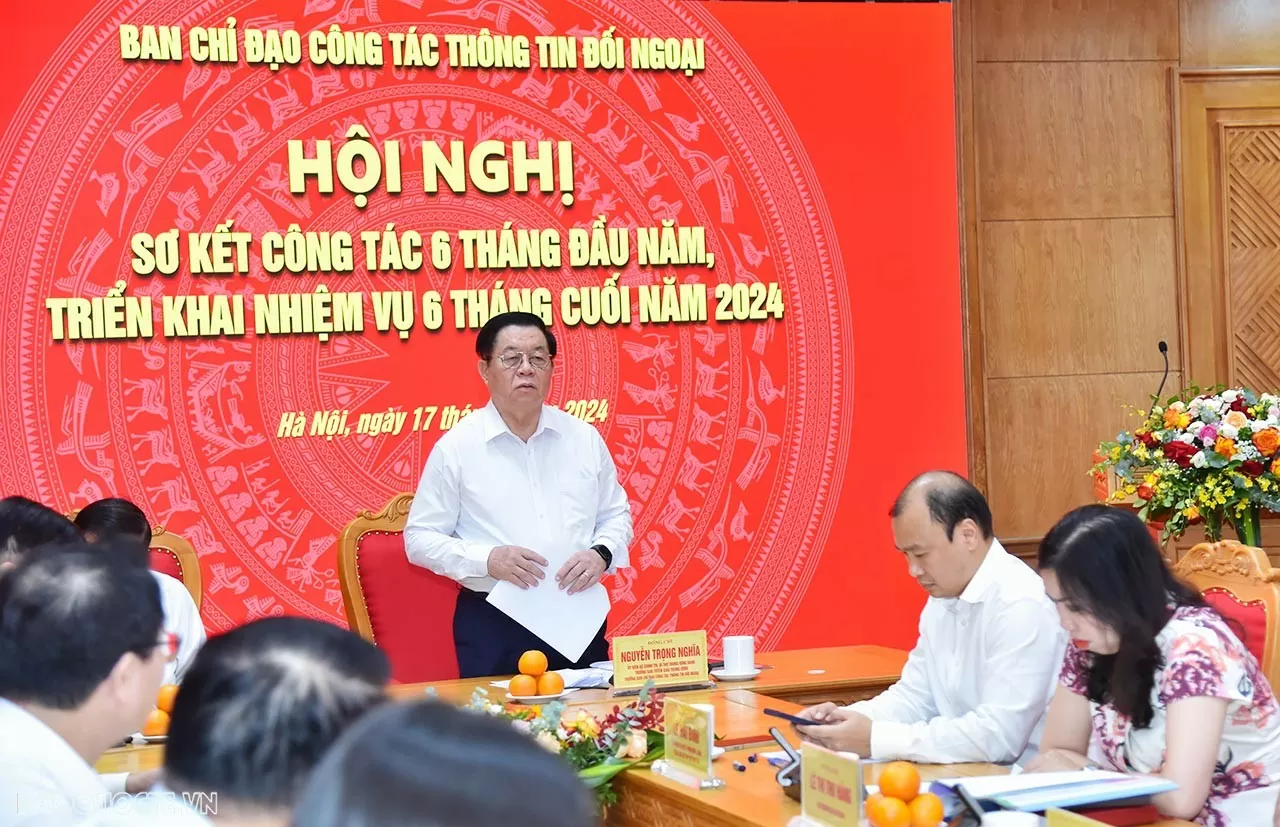 Ban Chỉ đạo Công tác thông tin đối ngoại tổ chức Hội nghị sơ kết công tác 6 tháng đầu năm 2024 Ban Chỉ đạo Công tác thông tin đối ngoại tổ chức Hội nghị sơ kết công tác 6 tháng đầu năm 2024