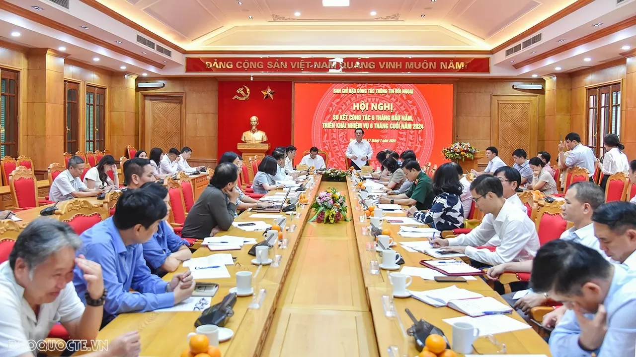 Ban Chỉ đạo Công tác thông tin đối ngoại tổ chức Hội nghị sơ kết công tác 6 tháng đầu năm 2024 Ban Chỉ đạo Công tác thông tin đối ngoại tổ chức Hội nghị sơ kết công tác 6 tháng đầu năm 2024