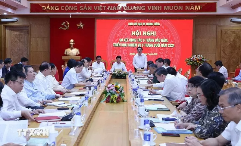 Ban Chỉ đạo 35 Trung ương tổ chức Hội nghị sơ kết 6 tháng đầu năm, triển khai nhiệm vụ 6 tháng cuối năm 2024 Ban Chỉ đạo 35 Trung ương tổ chức Hội nghị sơ kết 6 tháng đầu năm, triển khai nhiệm vụ 6 tháng cuối năm 2024
