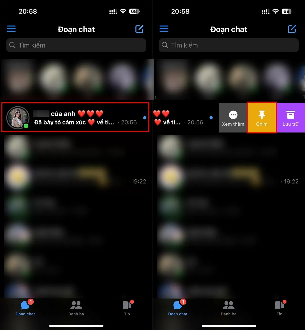 Cách ghim đoạn chat trên Messenger chỉ với 2 bước đơn giản Cách ghim đoạn chat trên Messenger chỉ với 2 bước đơn giản