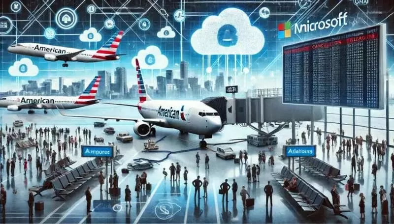 American Airlines là một trong những hãng hàng không chịu ảnh hường lớn từ sự cố của Microsoft American Airlines là một trong những hãng hàng không chịu ảnh hường lớn từ sự cố của Microsoft