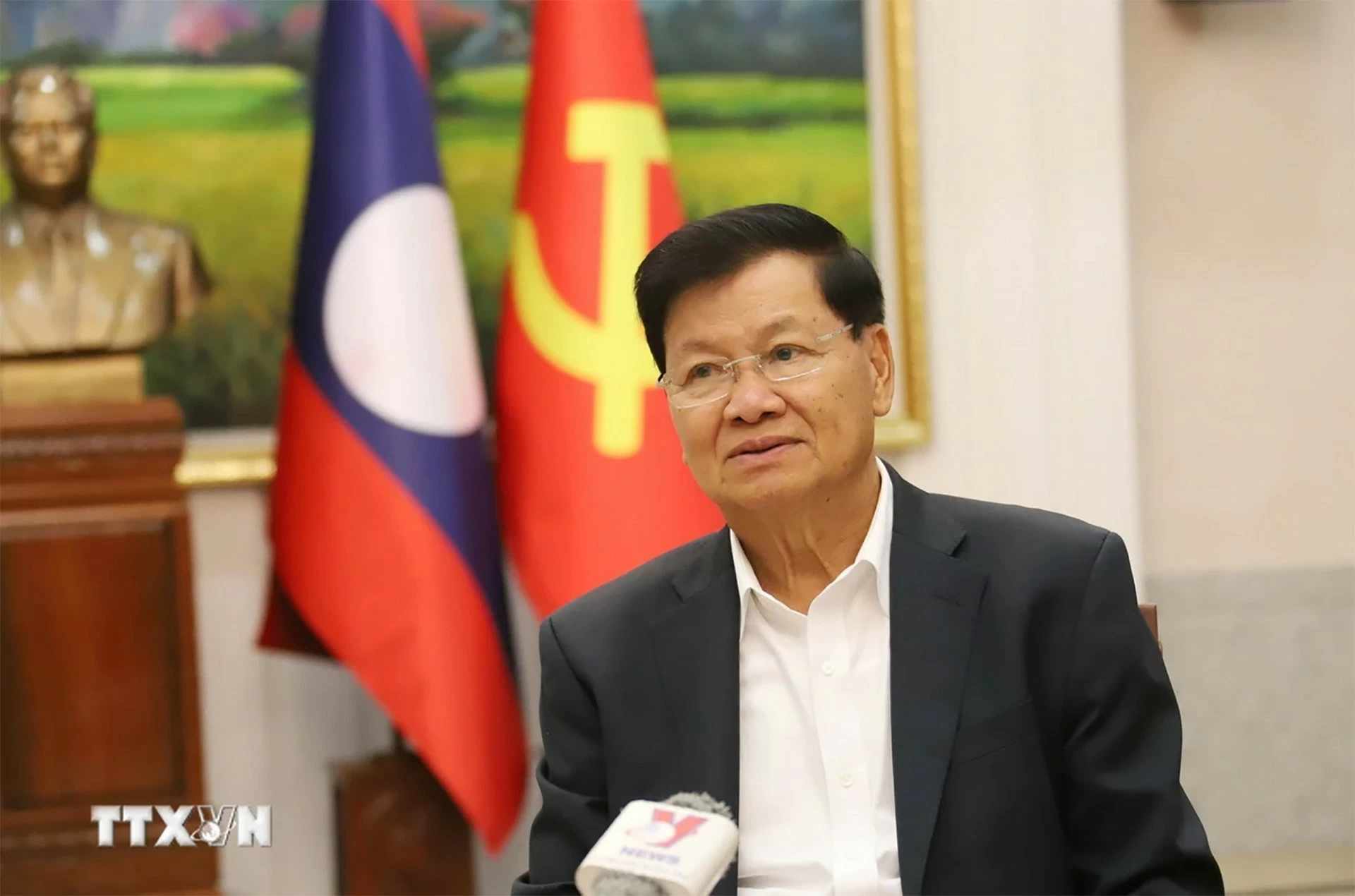 Tổng Bí thư, Chủ tịch nước Lào Thongloun Sisoulith trả lời phỏng vấn. (Nguồn: TTXVN) Tổng Bí thư, Chủ tịch nước Lào Thongloun Sisoulith trả lời phỏng vấn. (Nguồn: TTXVN)