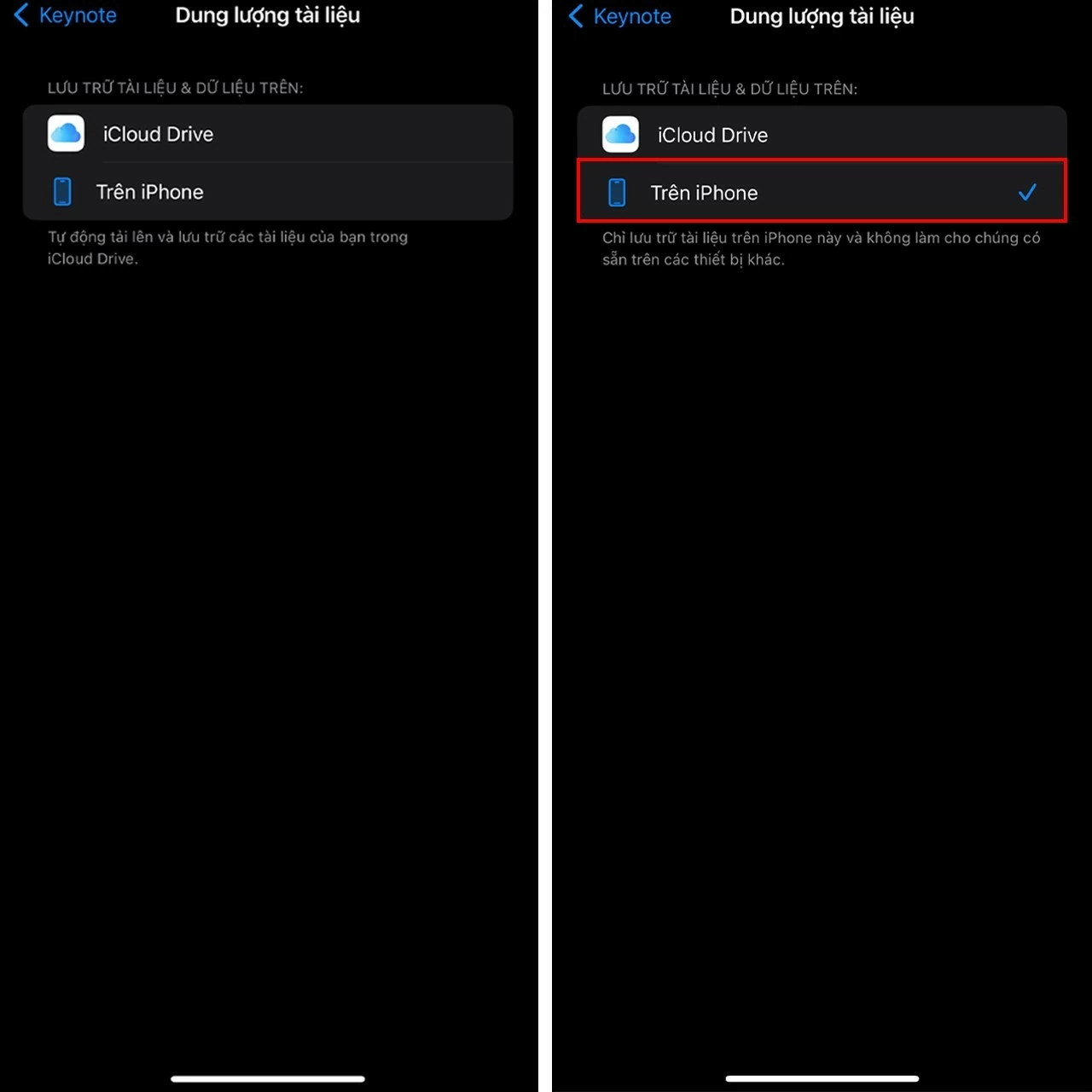 Cách tắt Keynote lưu file vào iCloud Drive trên iPhone nhanh chóng Cách tắt Keynote lưu file vào iCloud Drive trên iPhone nhanh chóng