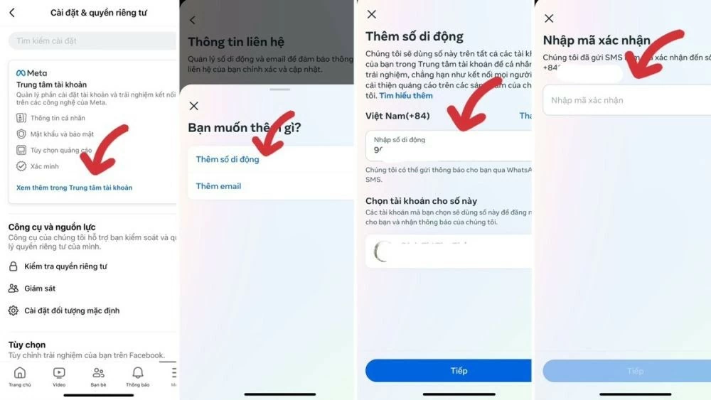 Hướng dẫn cách thêm, thay đổi số điện thoại trên facebook đơn giản Hướng dẫn cách thêm, thay đổi số điện thoại trên facebook đơn giản