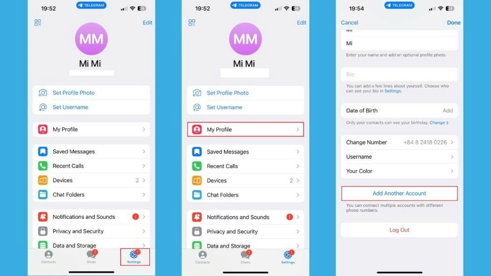 Hướng dẫn cách đăng nhập nhiều tài khoản Telegram trên điện thoại, PC Hướng dẫn cách đăng nhập nhiều tài khoản Telegram trên điện thoại, PC