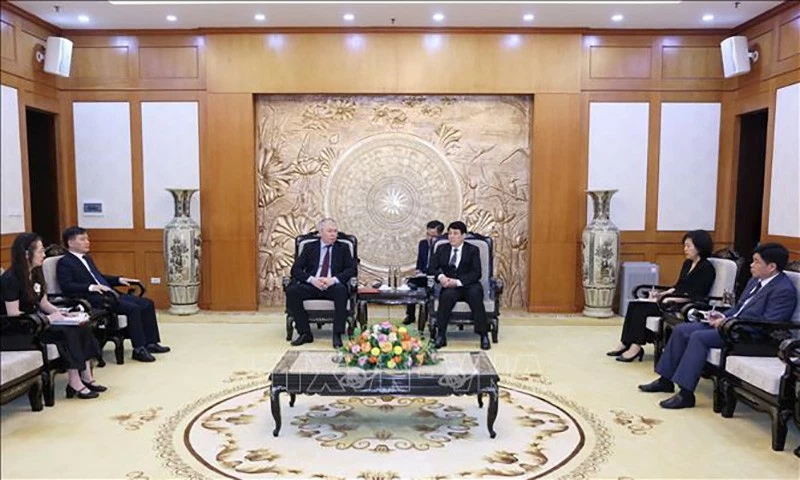 Thường trực Ban Bí thư Lương Cường tiếp Phó Chủ tịch Đảng Cộng sản Liên bang Nga Thường trực Ban Bí thư Lương Cường tiếp Phó Chủ tịch Đảng Cộng sản Liên bang Nga