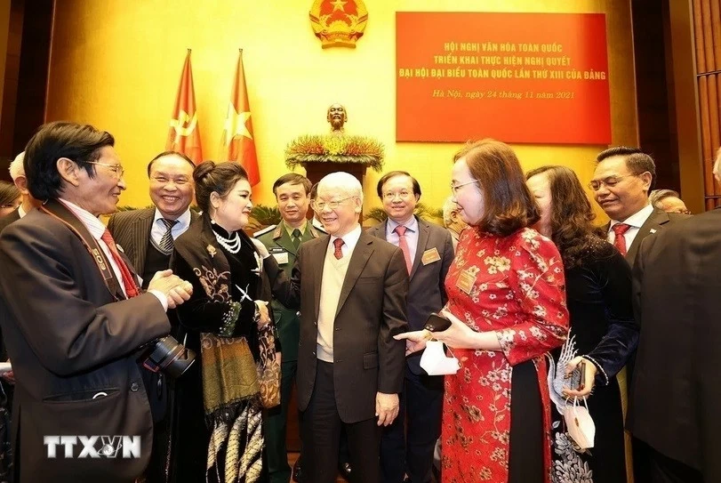 Tổng Bí thư Nguyễn Phú Trọng với sự nghiệp xây dựng và phát triển nền văn hóa dân tộc Tổng Bí thư Nguyễn Phú Trọng với sự nghiệp xây dựng và phát triển nền văn hóa dân tộc