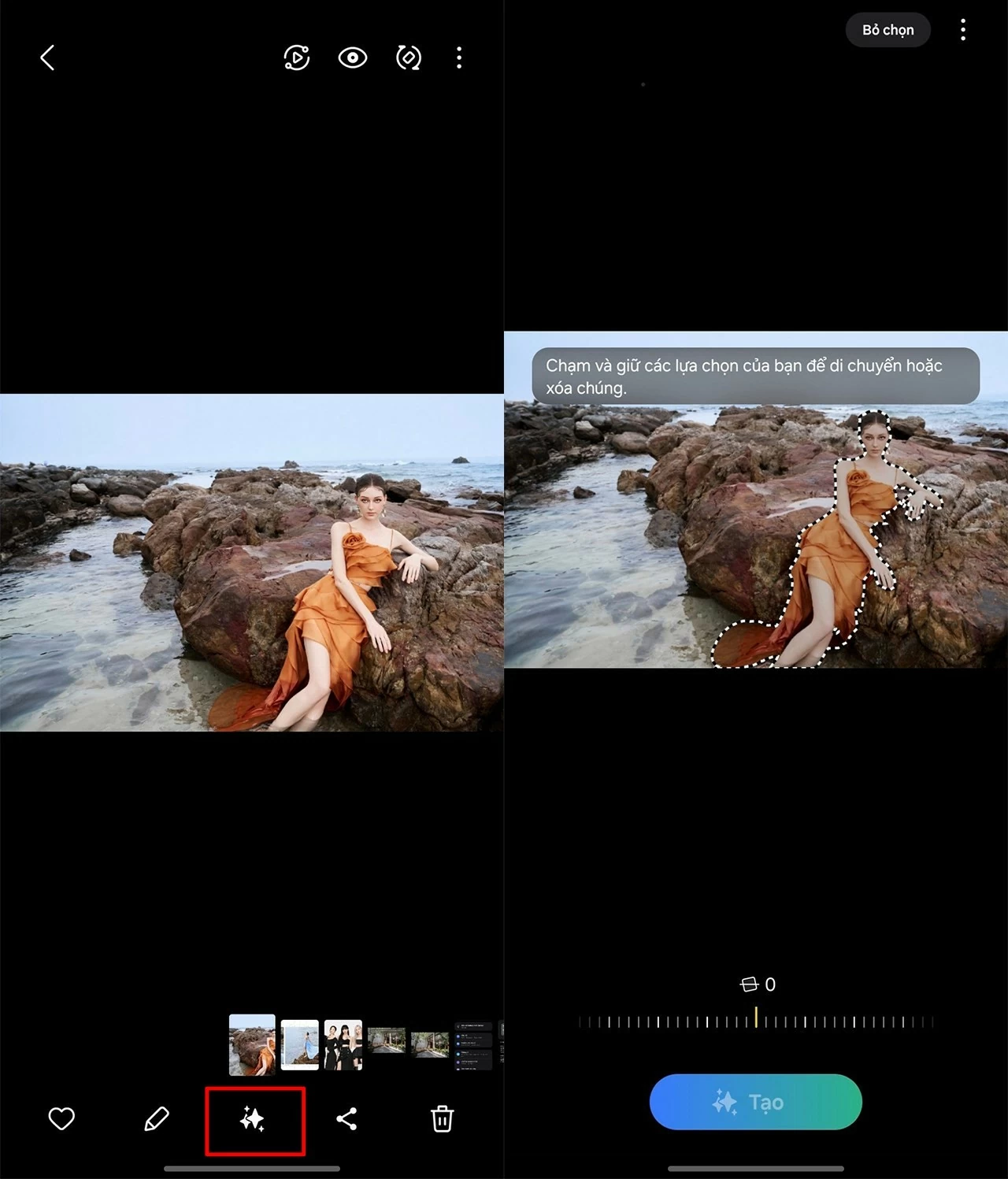 Sử dụng AI để di chuyển chủ thể trong ảnh trên Samsung Sử dụng AI để di chuyển chủ thể trong ảnh trên Samsung