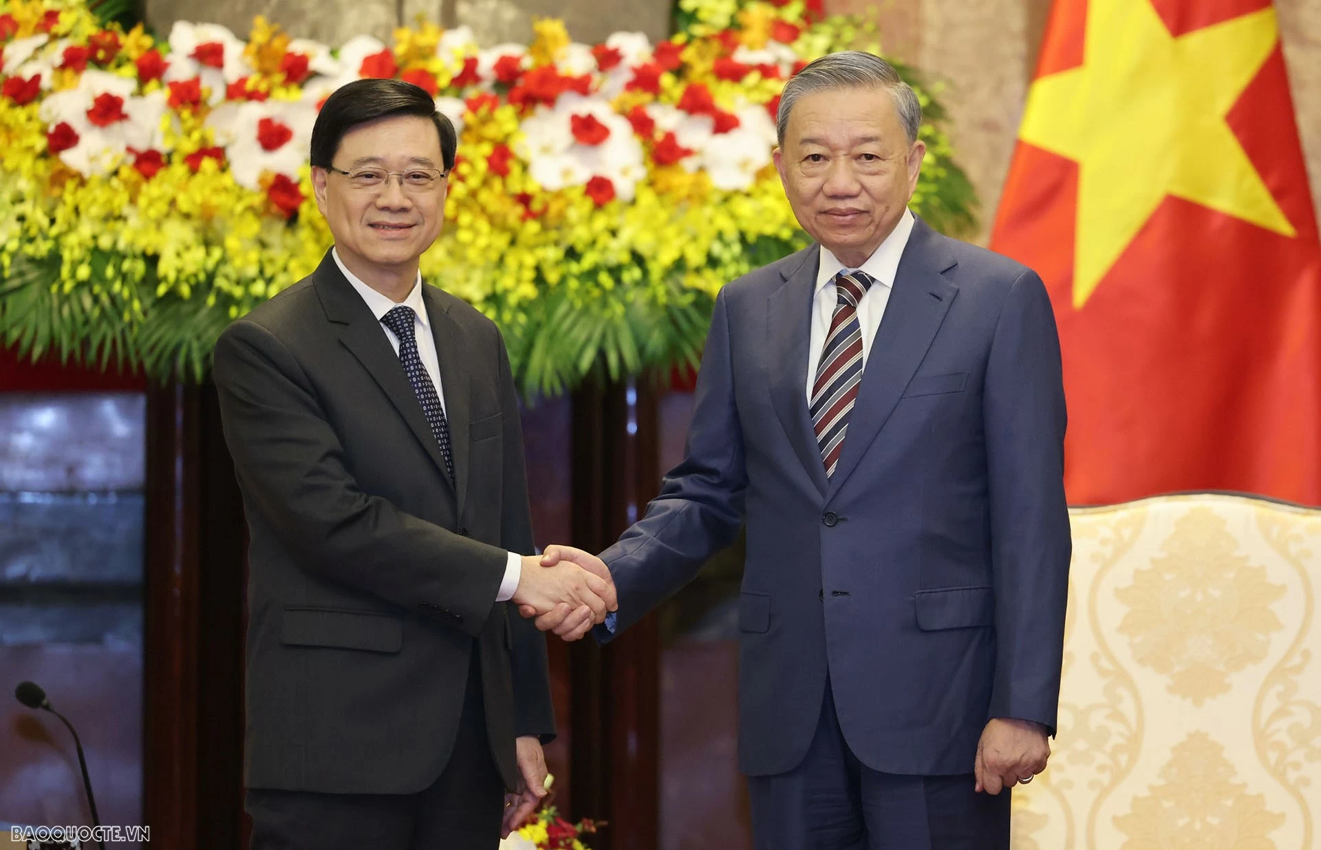 Chủ tịch nước Tô Lâm tiếp Trưởng Khu hành chính đặc biệt Hong Kong (Trung Quốc) Lý Gia Siêu