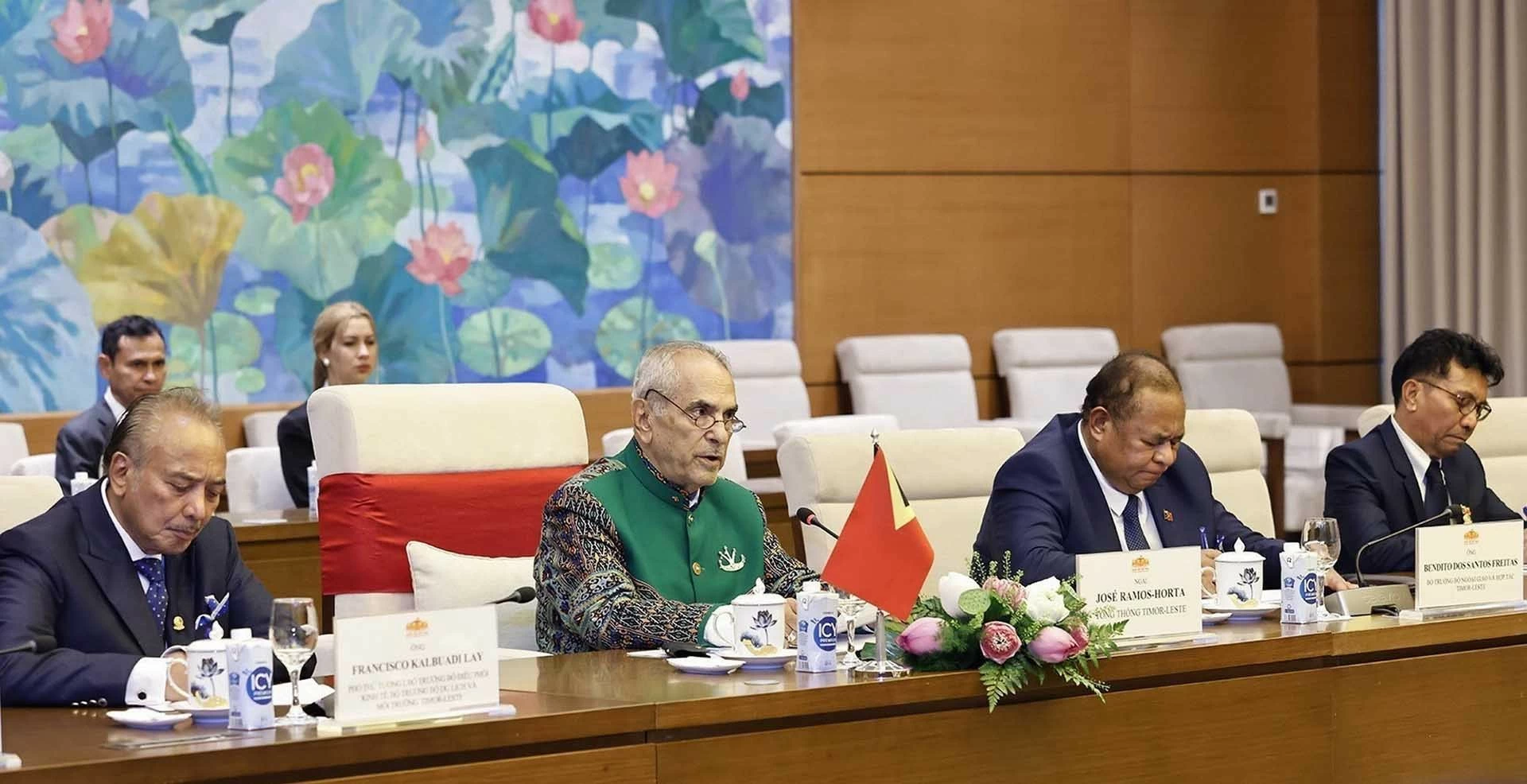 Tổng thống Timor-Leste Jose Ramos-Horta phát biểu. (Nguồn: TTXVN) Tổng thống Timor-Leste Jose Ramos-Horta phát biểu. (Nguồn: TTXVN)