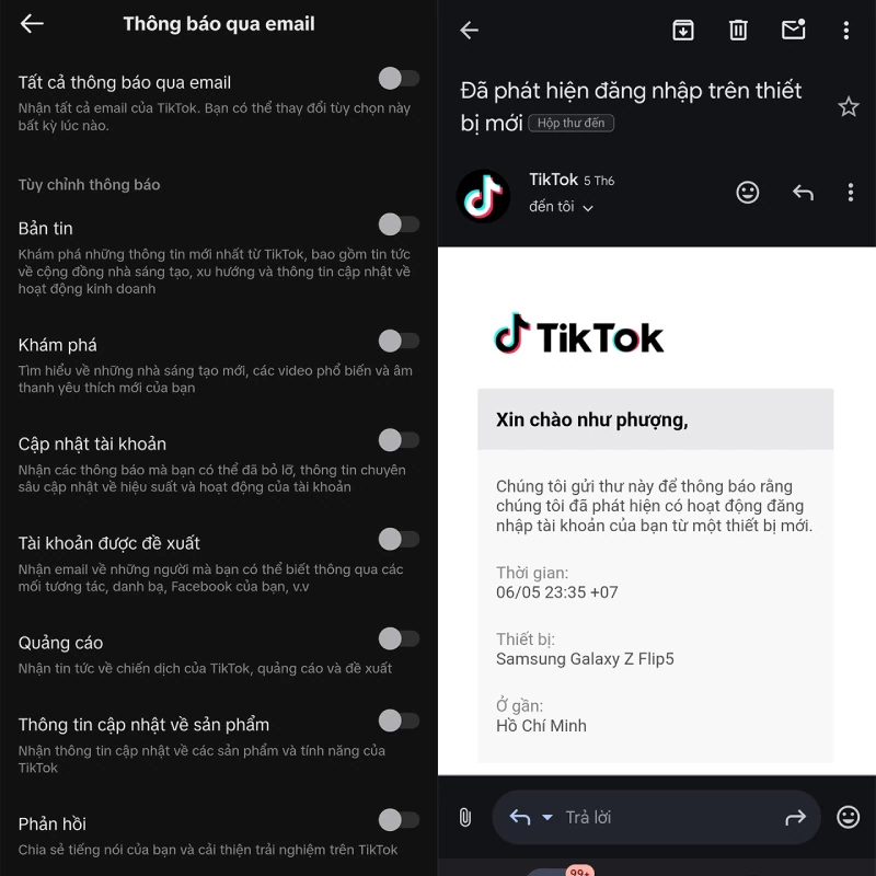 Tắt thông báo TikTok qua Gmail siêu đơn giản và dễ dàng Tắt thông báo TikTok qua Gmail siêu đơn giản và dễ dàng