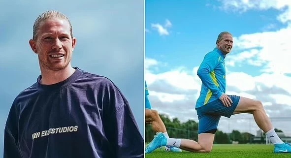 De Bruyne trở lại Man City với diện mạo lạ lẫm De Bruyne trở lại Man City với diện mạo lạ lẫm