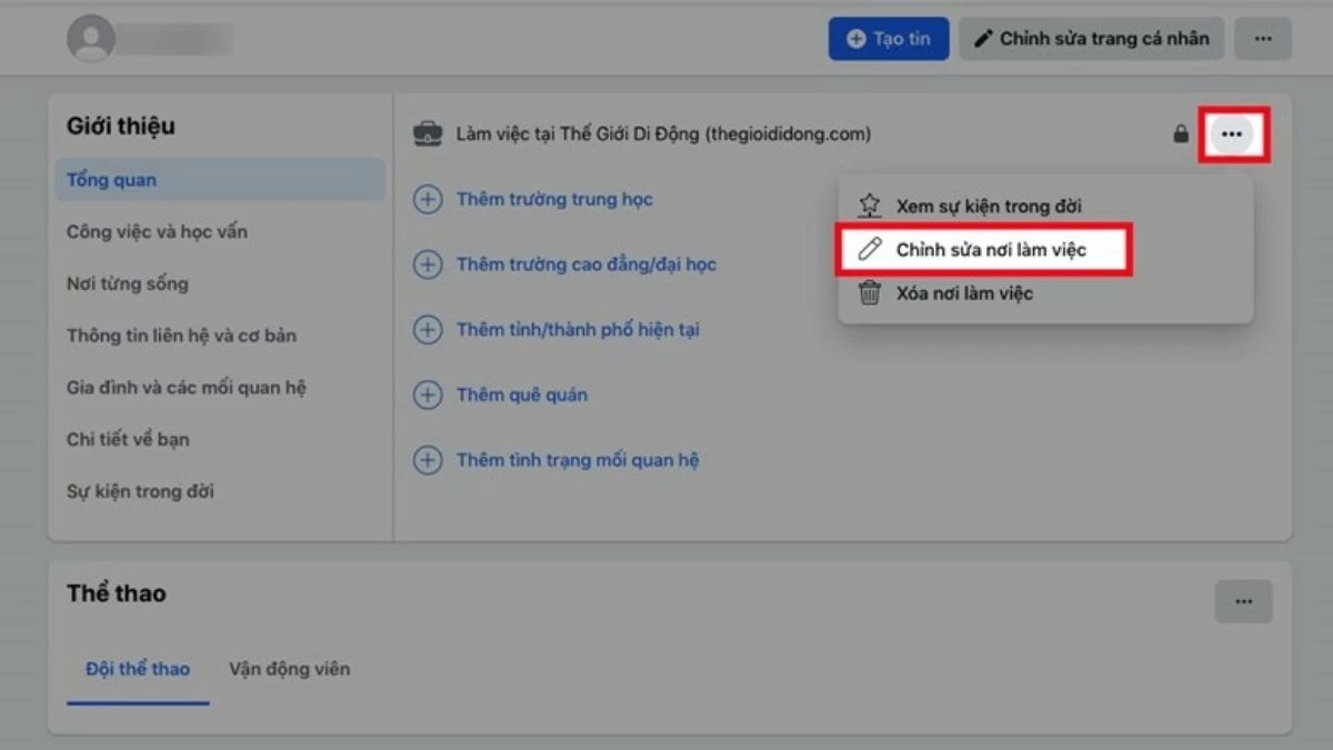 Chỉnh sửa thông tin cá nhân trên Facebook cực đơn giản Chỉnh sửa thông tin cá nhân trên Facebook cực đơn giản