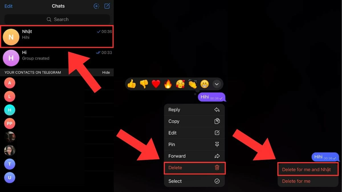 Thu hồi tin nhắn trên Telegram đơn giản Thu hồi tin nhắn trên Telegram đơn giản