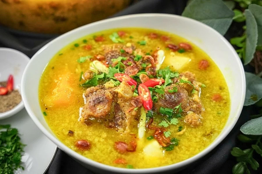 Cháo dựng bò. (Nguồn: traveloka) Cháo dựng bò. (Nguồn: traveloka)