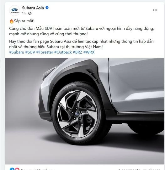 Subaru Asia hé lộ Subaru Crosstrek 2025 sắp ra mắt khách hàng Việt Subaru Asia hé lộ Subaru Crosstrek 2025 sắp ra mắt khách hàng Việt