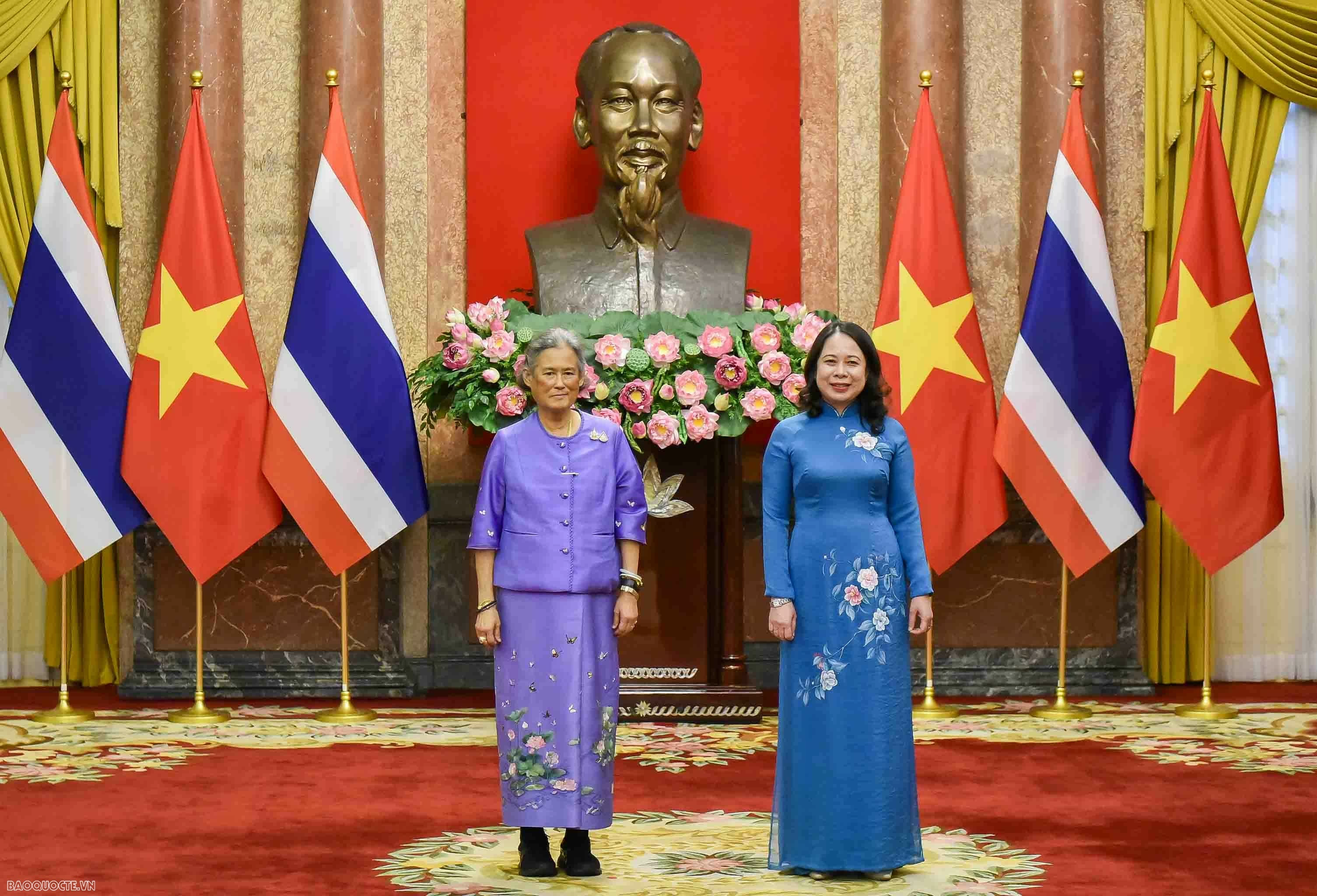 Phó Chủ tịch nước Võ Thị Ánh Xuân gặp Công chúa Thái Lan Maha Chakri Sirindhorn