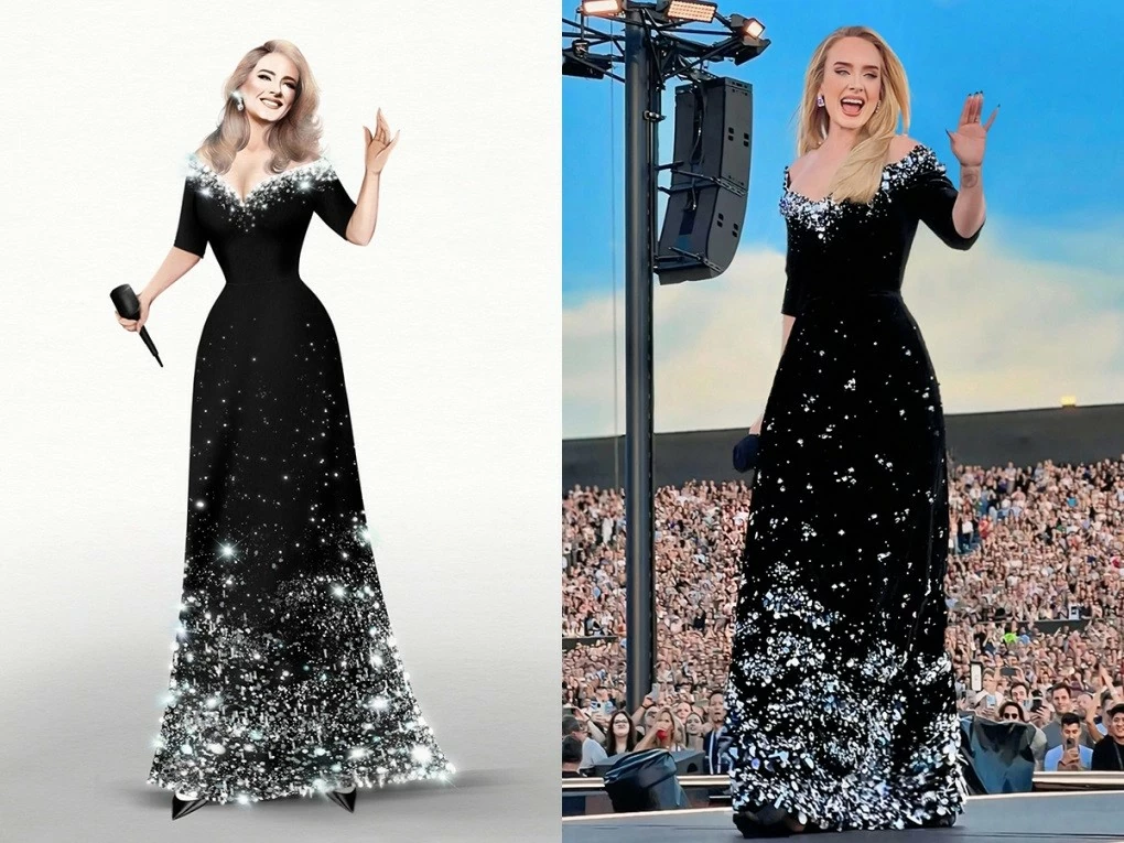 Biểu diễn tại Đức, ca sĩ Adele chọn đầm nhà thiết kế Việt Biểu diễn tại Đức, ca sĩ Adele chọn đầm nhà thiết kế Việt