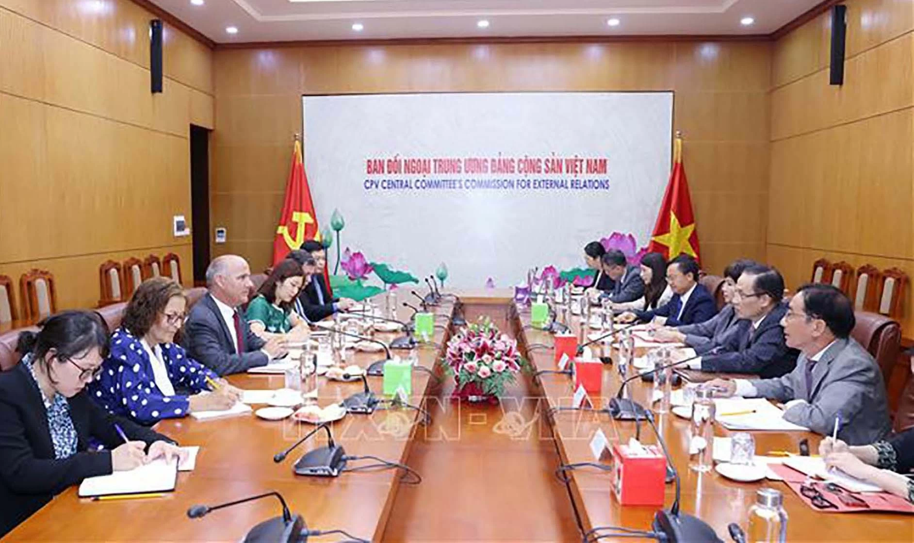 Quang cảnh hội đàm. (Nguồn: TTXVN) Quang cảnh hội đàm. (Nguồn: TTXVN)