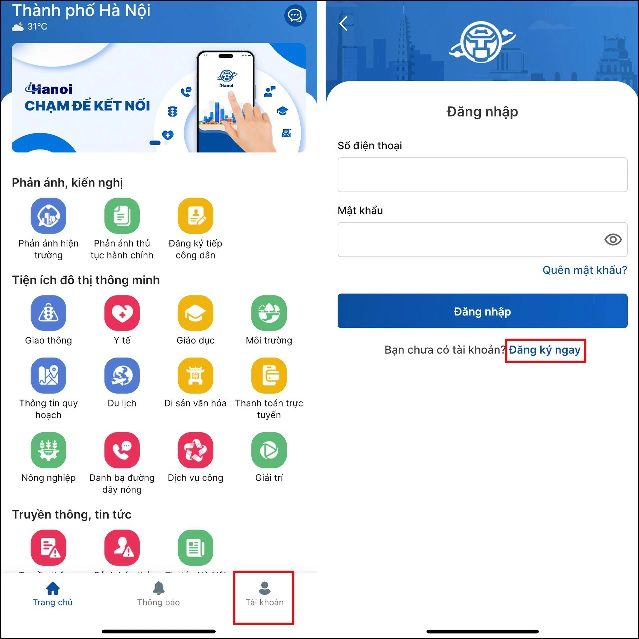 Sử dụng ứng dụng iHanoi cực dễ Sử dụng ứng dụng iHanoi cực dễ