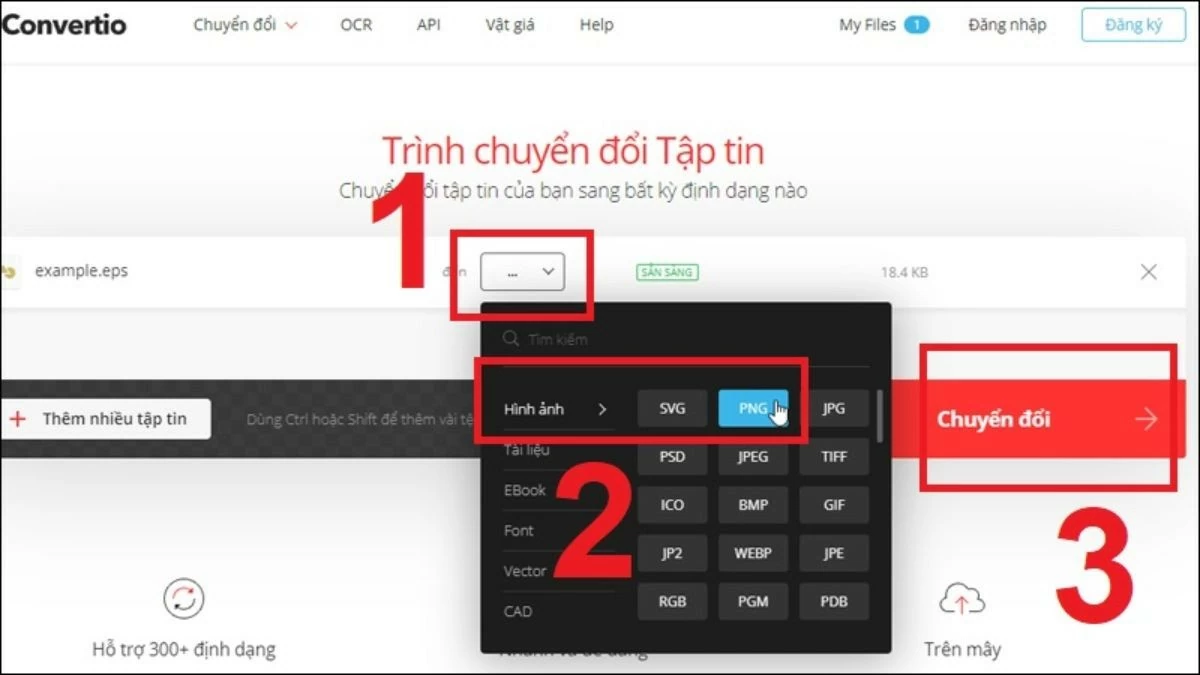 Mở và chuyển file EPS sang PSD, PNG nhanh chóng và tiện lợi Mở và chuyển file EPS sang PSD, PNG nhanh chóng và tiện lợi