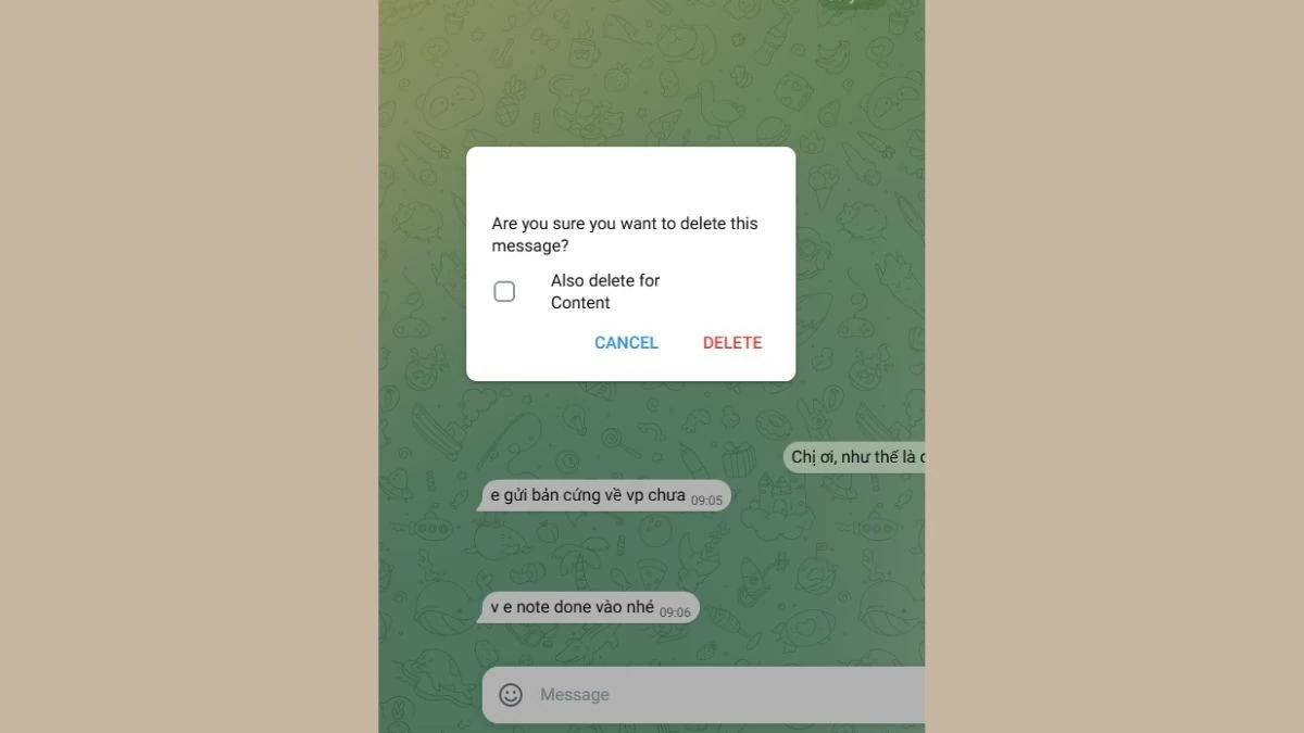 Xóa tin nhắn trên Telegram đơn giản Xóa tin nhắn trên Telegram đơn giản